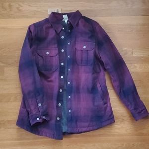 Duluth Trading Co. Fleece-lined Flannel Shacket